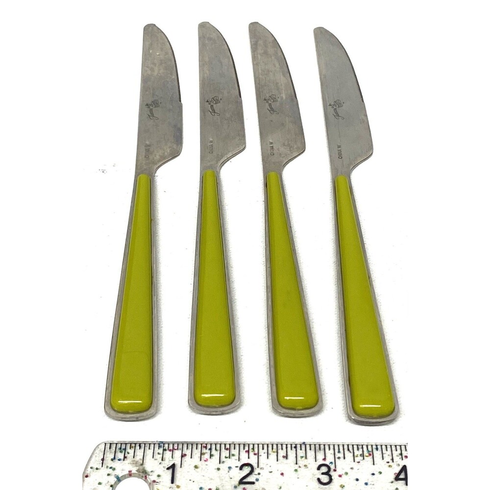 4-FIESTA Merengue Flatware, Lemongrass Green Dinner Knives